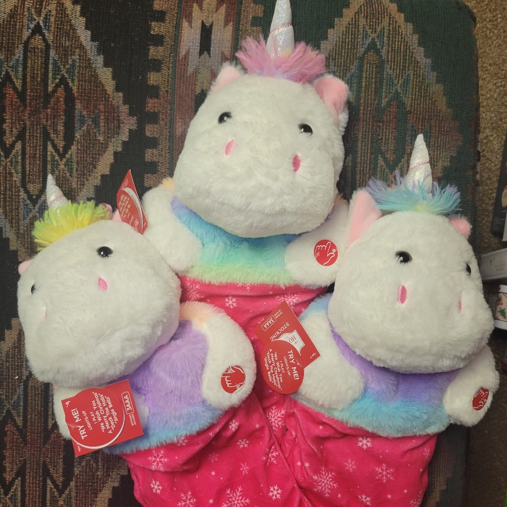 Holiday Time musical Unicorn stocking